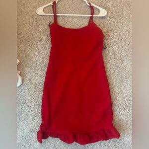 Lulu's Vibrant Red Mini Dress